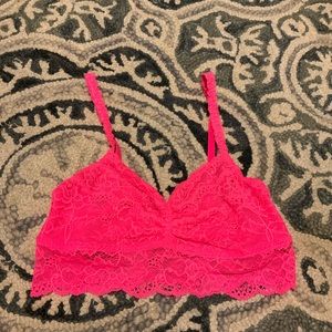 PINK Victoria’s Secret Pink Lace Bralette Size M NEW WITH TAGS